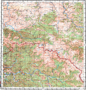 Топографические карты Генштаба России 1:200 000 1см.=2км. M-44-12