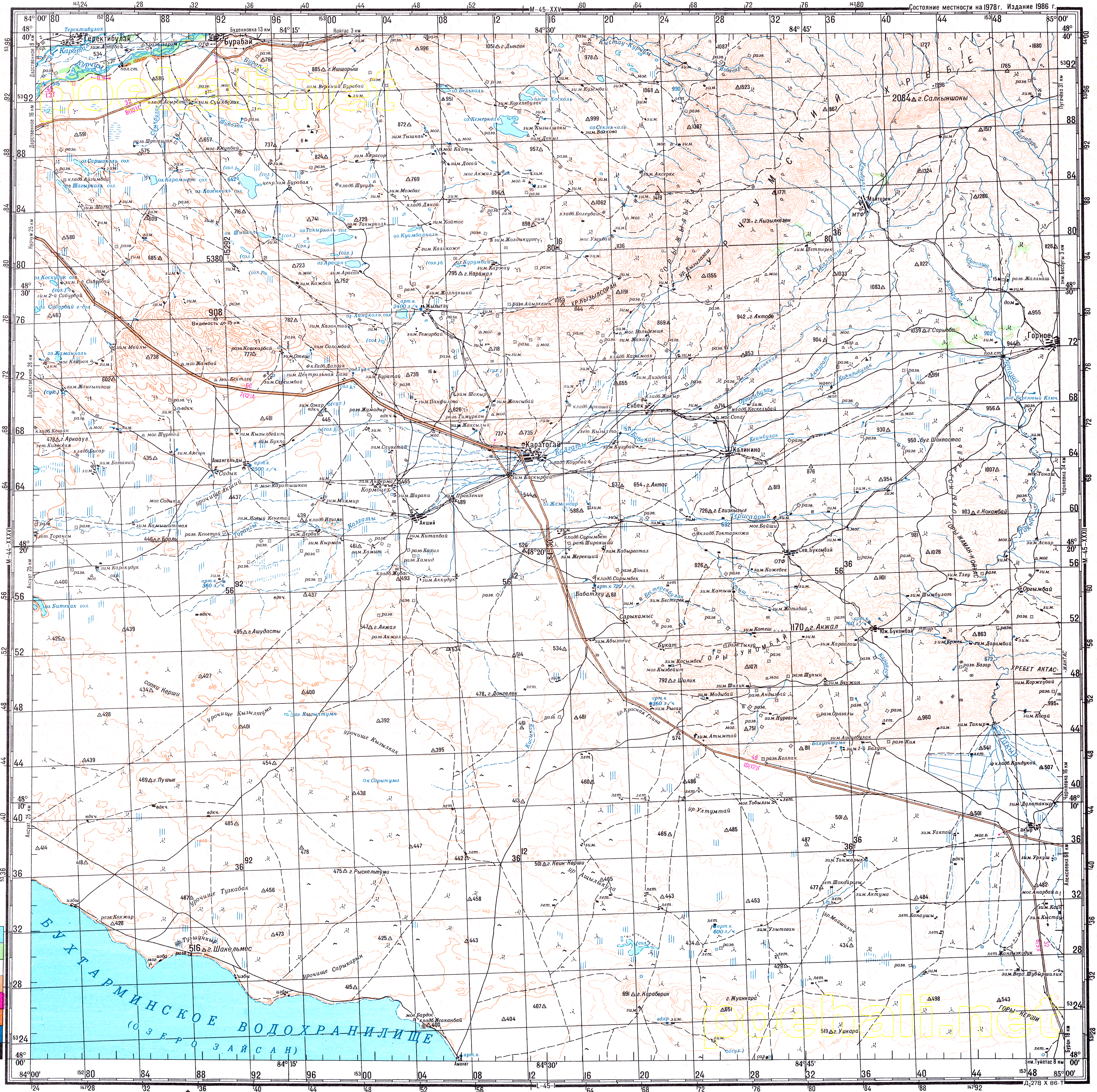 Карта казахстана 1920 года