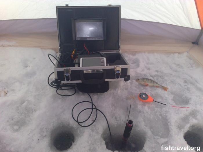 Зимняя рыбалка в Новосибирске. Испытание подводной камеры.